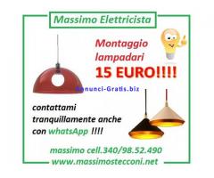 COME INSTALLARE UN LAMPADARIO A SOFFITTO ZONA ROMA