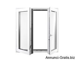 Porte Finestre in PVC  2 ante -colore bianco H 2200 L 1600 prodotto disponibile in 20gg